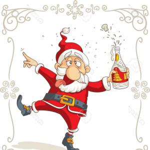 300x300 Photostock Vector Drunk Santa Dancing Cartoon Newwaysys