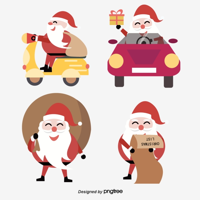 640x640 Santa Cartoon Cute, Santa Claus, Cartoon, Lovely Png And Vector
