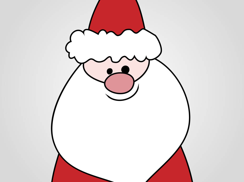1024x765 Santa Cartoon Vector Vector Art Graphics