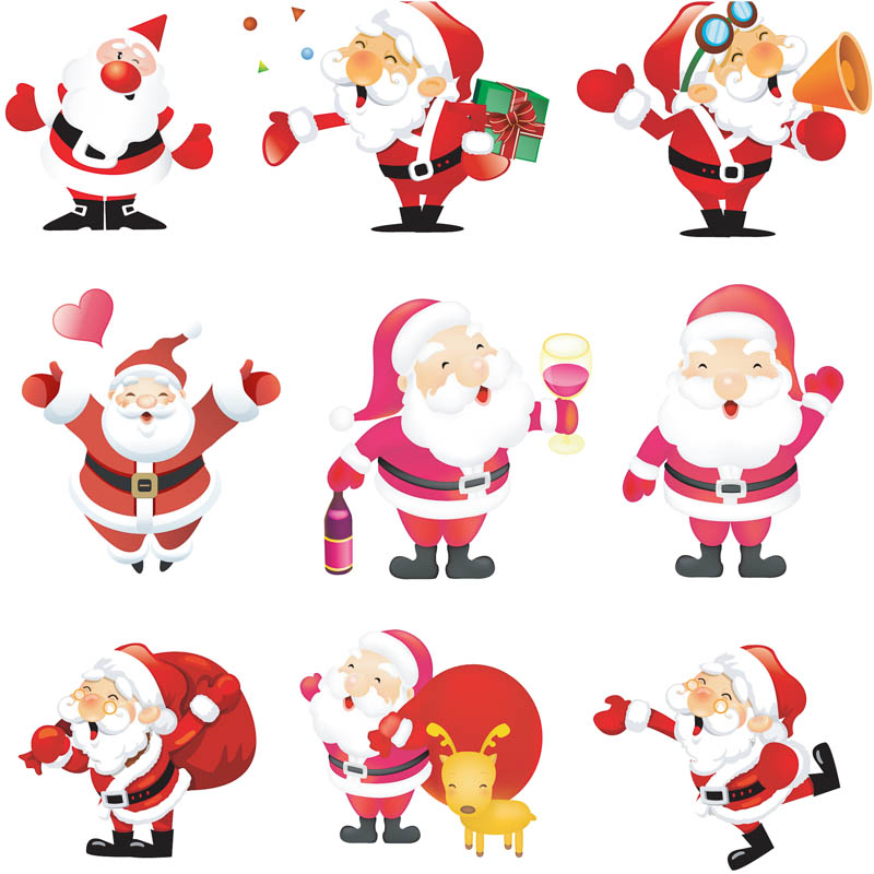 800x800 Santa Claus Cartoon Templates Vector Free Stock Vector Art