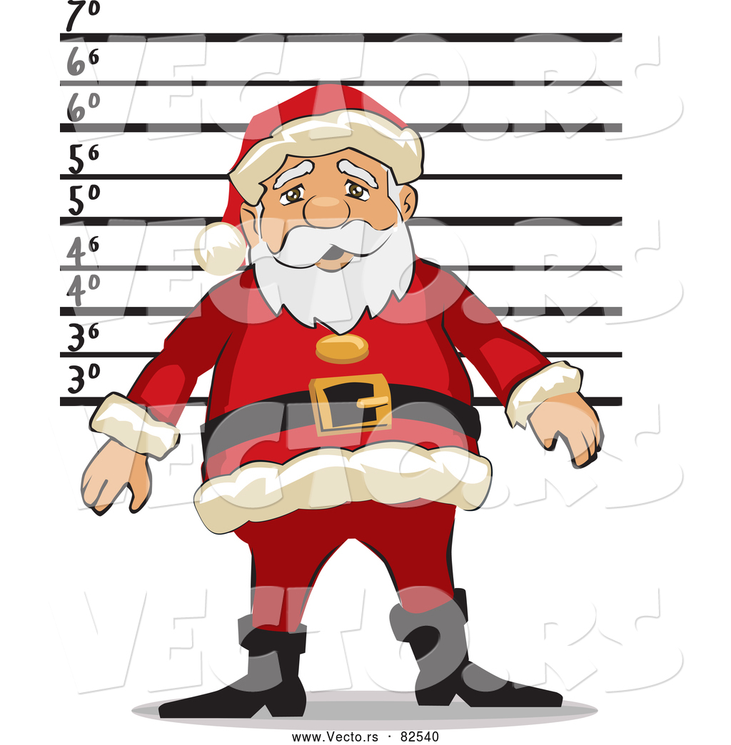 1024x1044 Cartoon Vector Of Santa Getting Mugshot