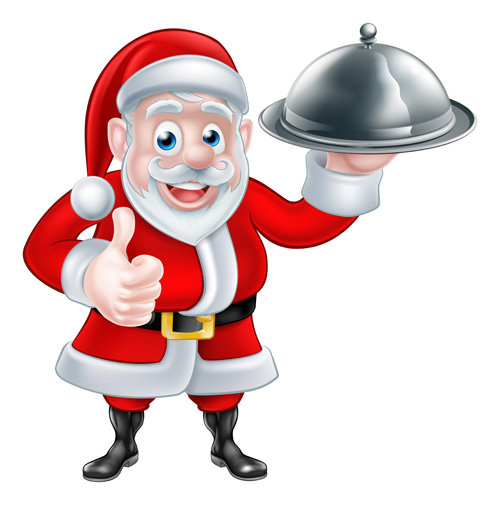 500x505 Cartoon Santa With Cooking Vector Material Free Download