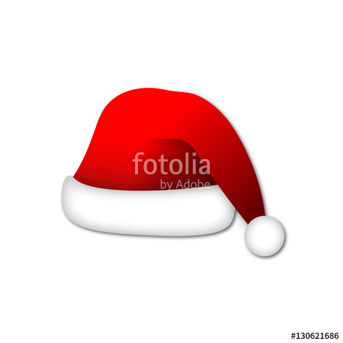 Christmas Hat Vector Santa Claus Hat With Soft Shadows 500x500 Christmas Hat Vector Santa Claus Hat With Soft Shadows