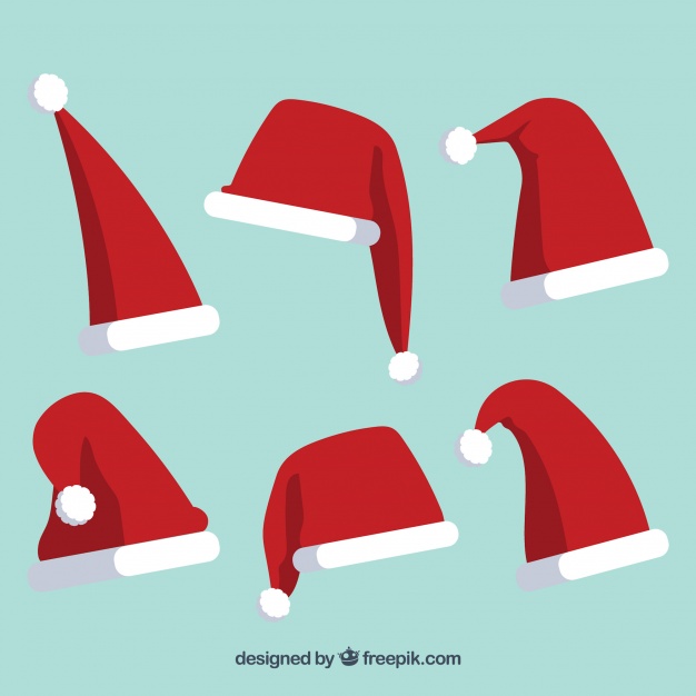 Pack Of Santa Claus Hats Vector Free Download 626x626 Pack Of Santa Claus Hats Vector Free Download