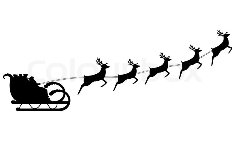 800x480 Santa Claus Rides In A Sleigh In Stock Vector Colourbox