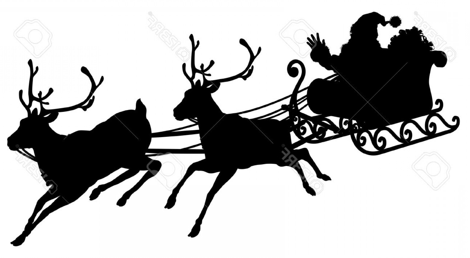 Download Santa Claus Silhouette Vector at Vectorified.com ...