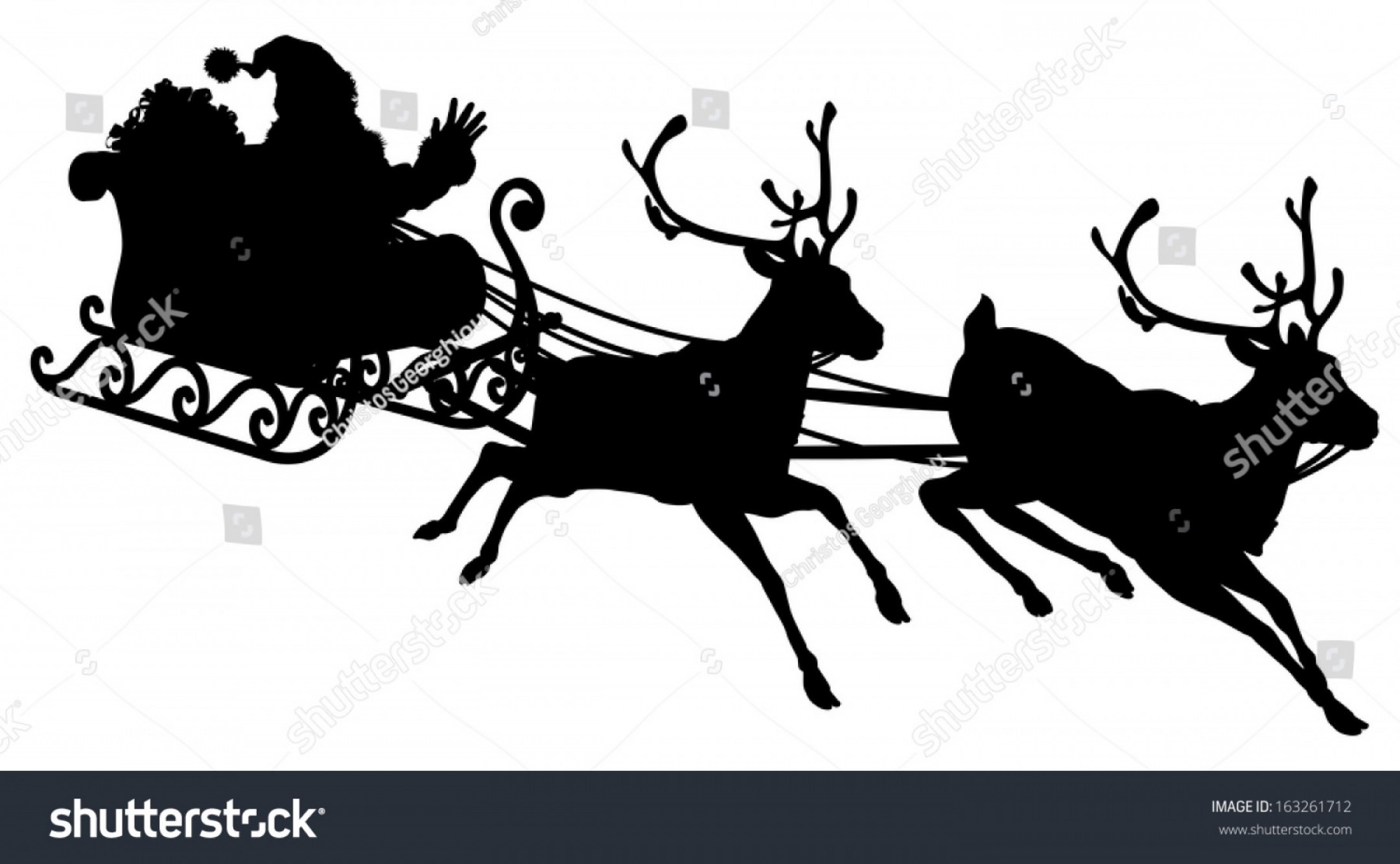 Download Santa Claus Silhouette Vector at Vectorified.com ...