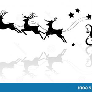 300x300 Christmas Sleigh Of Santa Claus With Gifts Vector Clipart