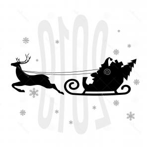 300x300 Santa Claus His Sleigh Vector Background Catchsplace