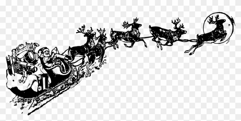840x424 Santa Claus Sleigh Vector