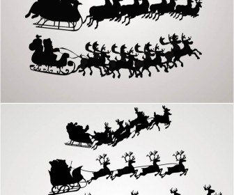 336x280 Santa Claus On A Sleigh Vector Free Stock Vector Art