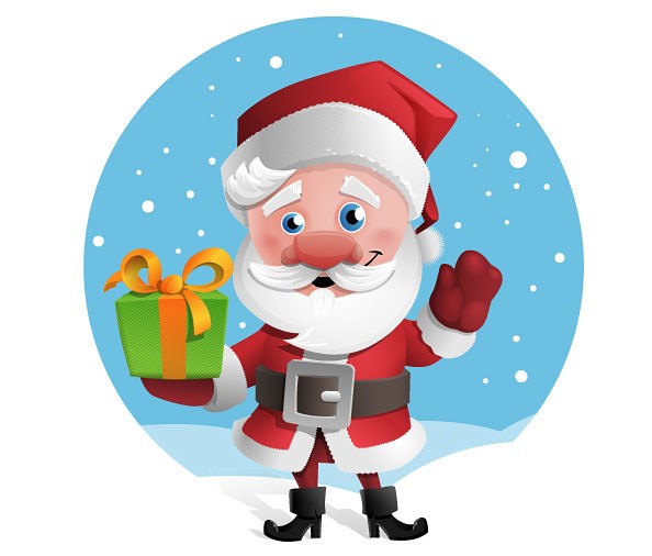 594x506 Free Santa Claus Vector Character