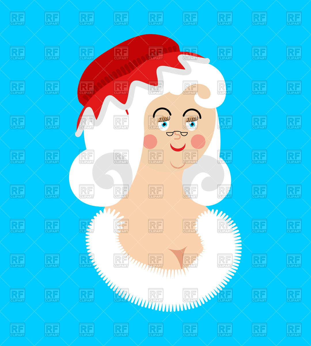 1080x1200 Mrs Claus Face Wife Of Santa Claus Vector Image Of People