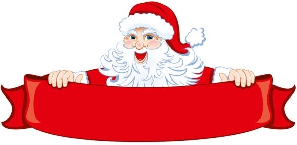 586x287 Christmas Tree Santa Claus Free Vector Download