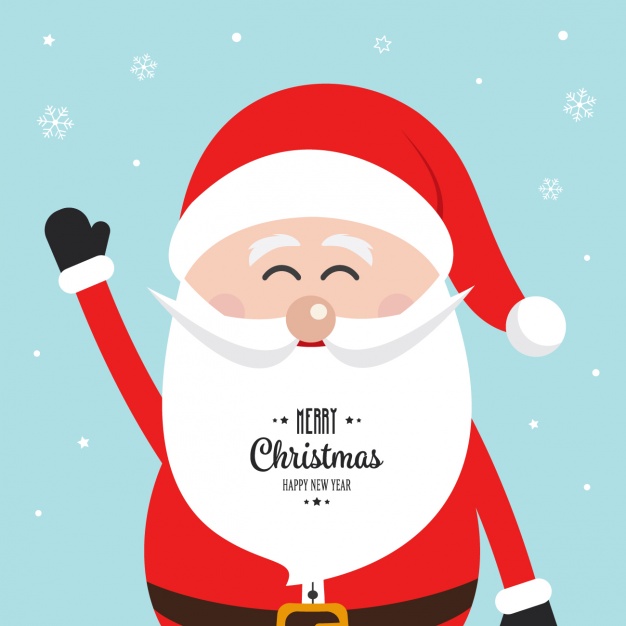 626x626 Cute Santa Claus Background Vector Free Download