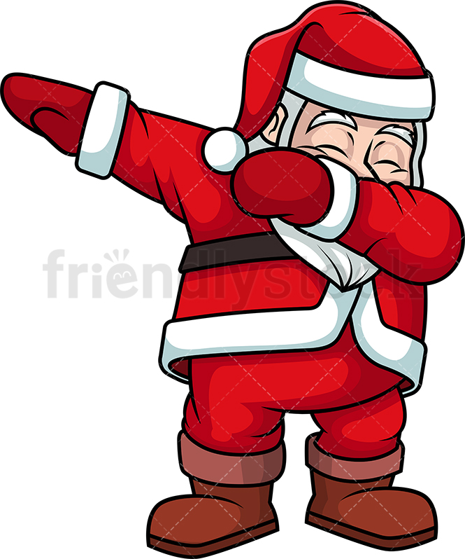 665x798 Dabbing Santa Claus Cartoon Clipart Vector