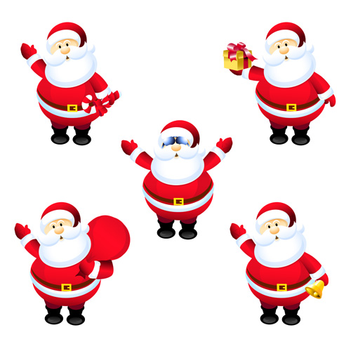 500x500 Different Santa Claus Design Vector Free Download