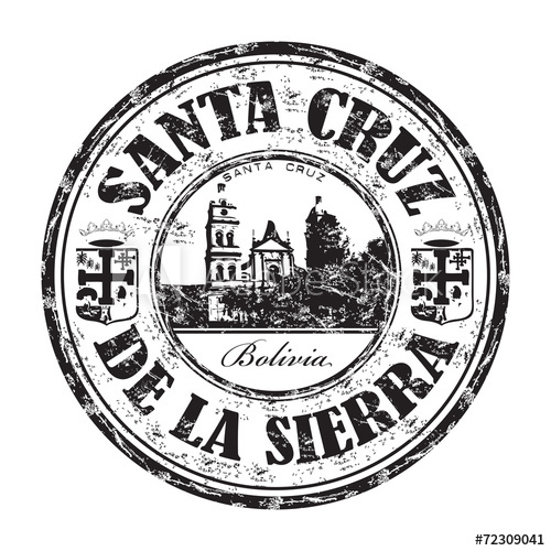 500x500 Santa Cruz De La Sierra Grunge Rubber Stamp