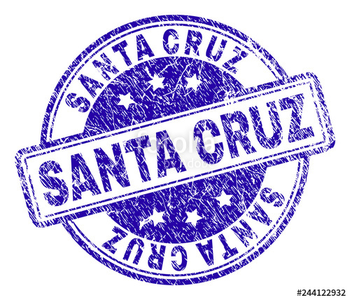 500x428 Santa Cruz Stamp Seal Imprint With Distress Texture Designed