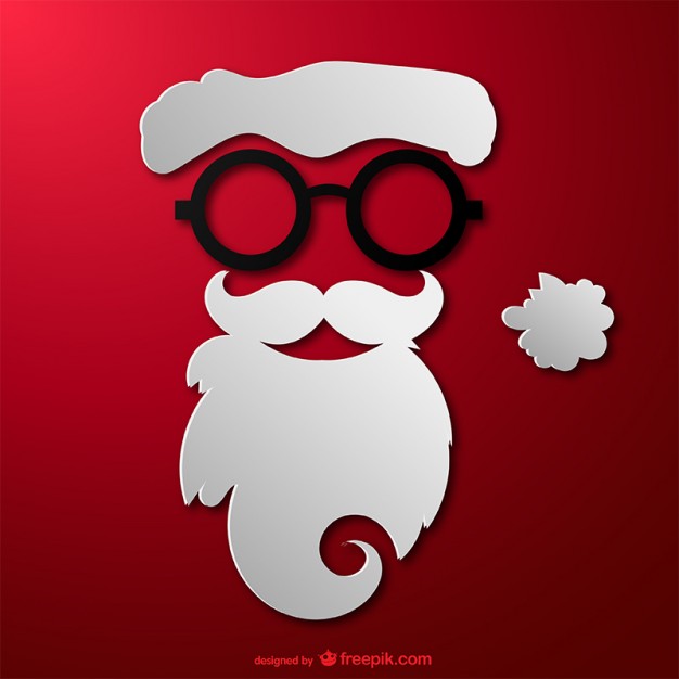 Hipster Santa Face Free Vector 626x626 Hipster Santa Face Free Vector