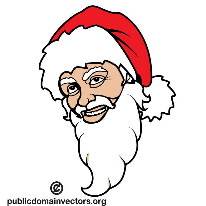 Santa Claus Face Vector Image 660x660 Santa Claus Face Vector Image