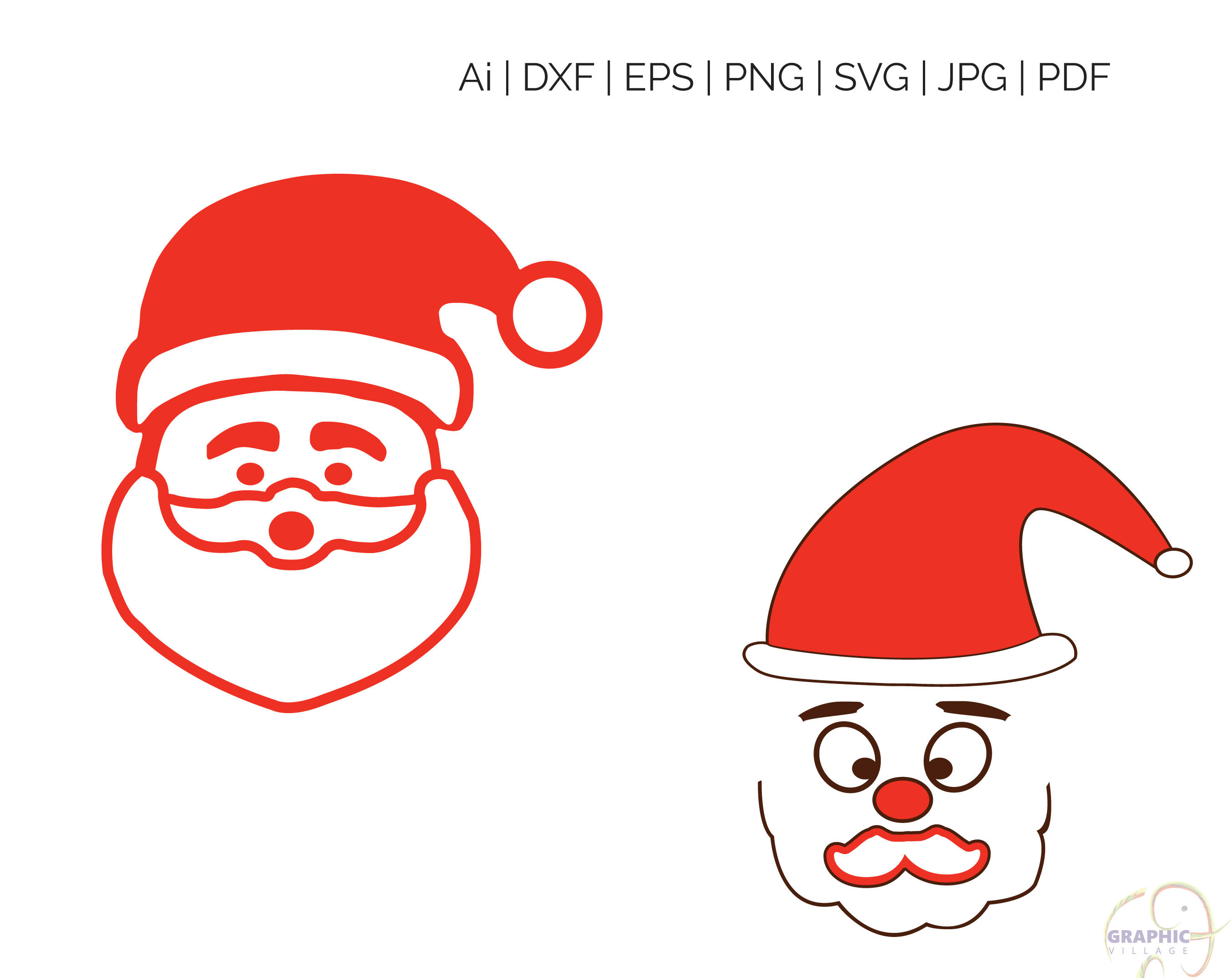 Santa Face Vector Clipart Digital Silhouette And Cricut Etsy 2702x2145 Santa Face Vector Clipart Digital Silhouette And Cricut Etsy