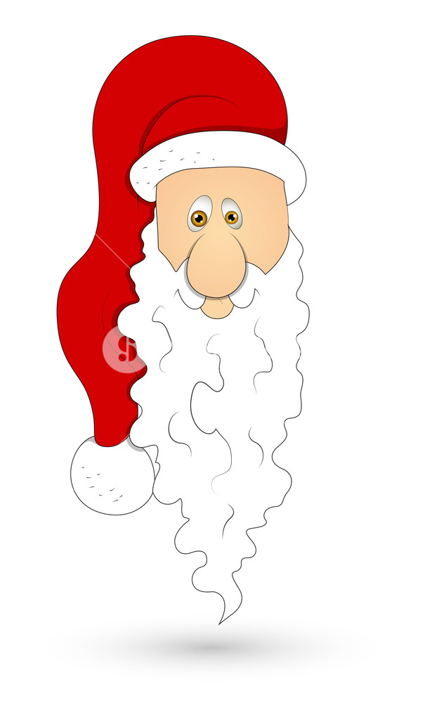 Santa Face Vector Illustration Royalty Free Stock Image 605x1000 Santa Face Vector Illustration Royalty Free Stock Image