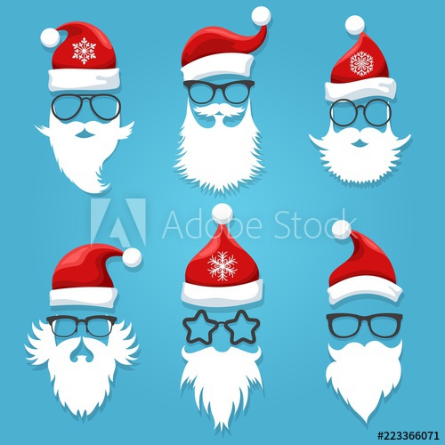 Santa Face Wearing Christmas Santa Claus Face Clothes Like Hats 500x500 Santa Face Wearing Christmas Santa Claus Face Clothes Like Hats