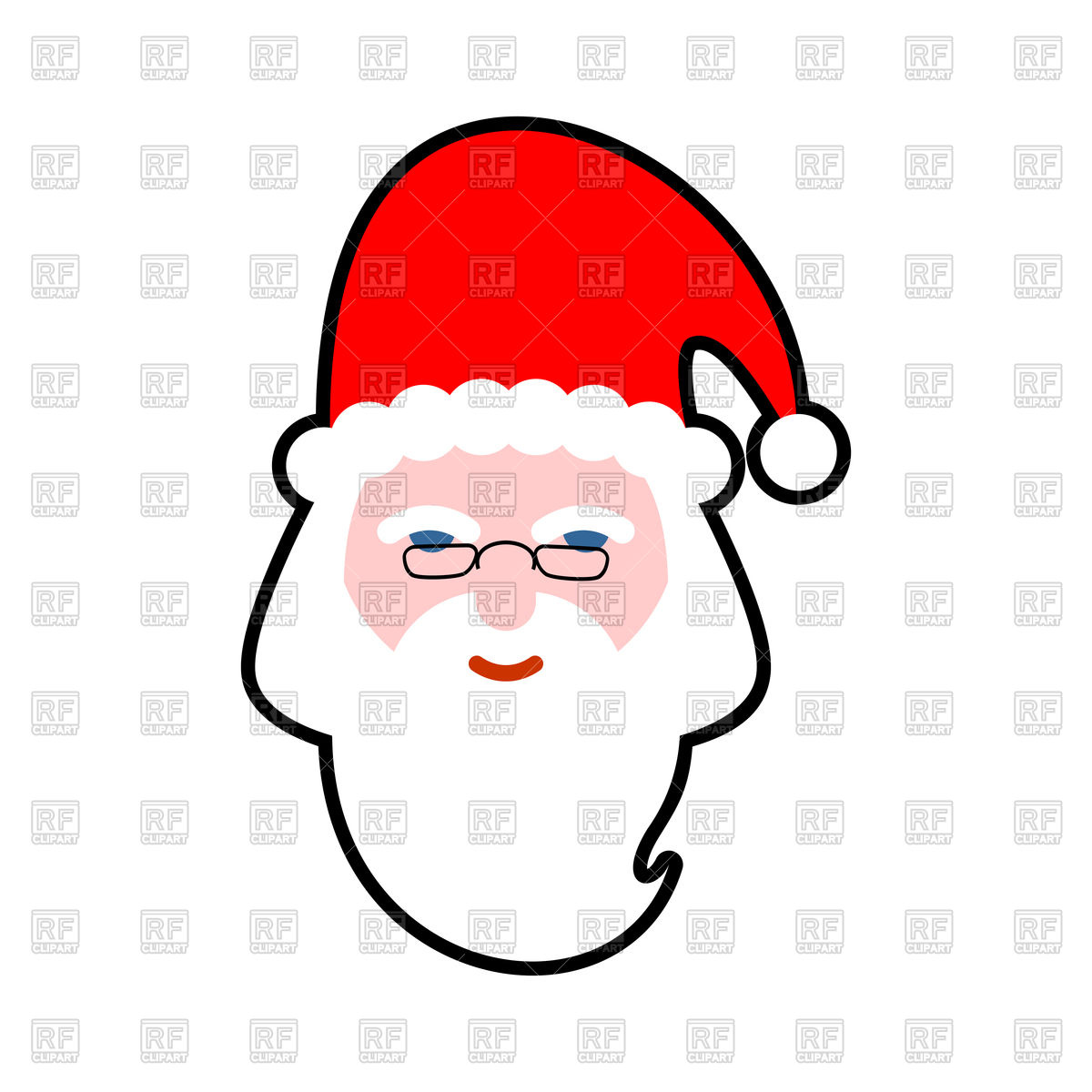 Santa Face With Beard And Mustache Vector Image Of People 1200x1200 Santa Face With Beard And Mustache Vector Image Of People