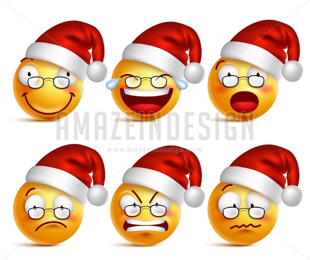 Christmas Smiley Face Of Santa Claus Vector Icons 623x522 Christmas Smiley Face Of Santa Claus Vector Icons