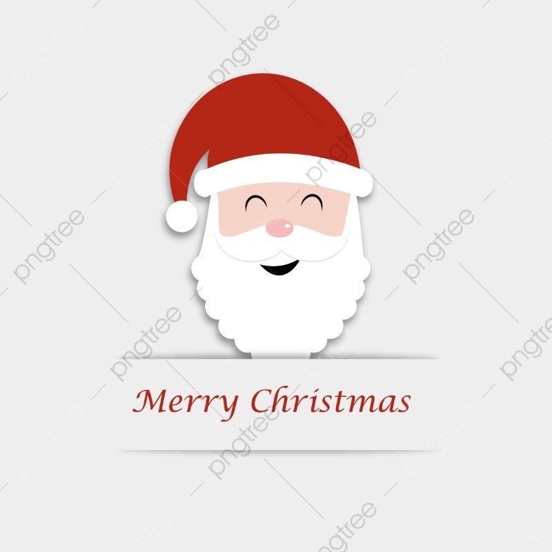Christmas White Background With Smiling Santa Face And Typography 800x800 Christmas White Background With Smiling Santa Face And Typography