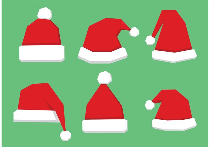 Geometric Santa Cap Vectors 700x490 Geometric Santa Cap Vectors