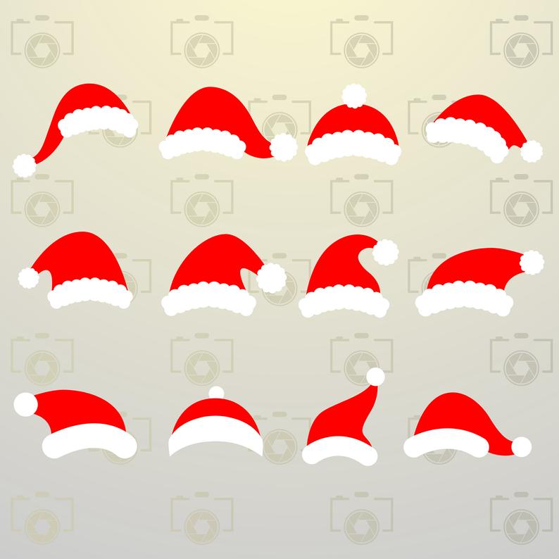 794x794 Santa Hat Santa Hat Vector Santa Hat Digital Clipart Etsy