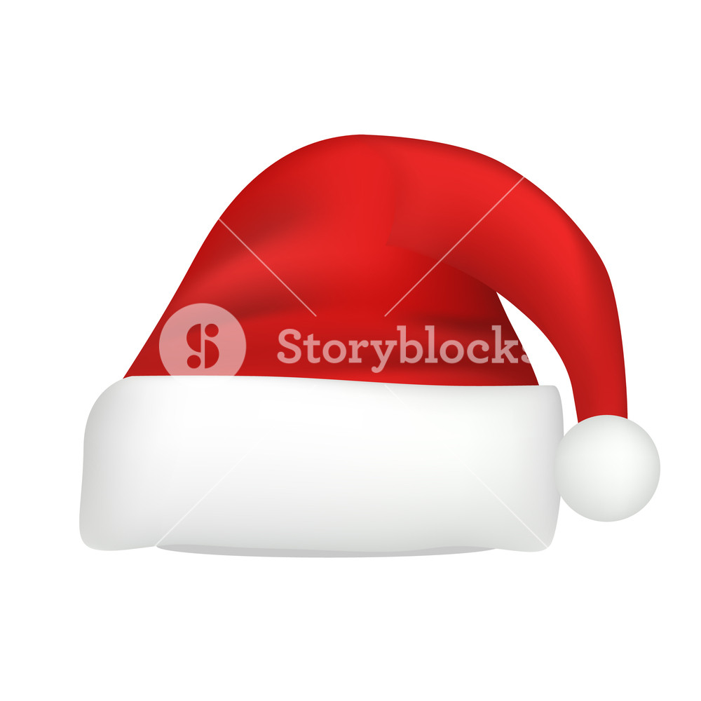 1000x1000 Santa Hat Icon Realistic Illustration Of Santa Hat Vector Icon