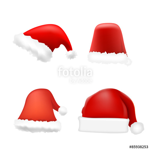 500x500 Set Of Santa Hat Vector Stock Image And Royalty Free Vector