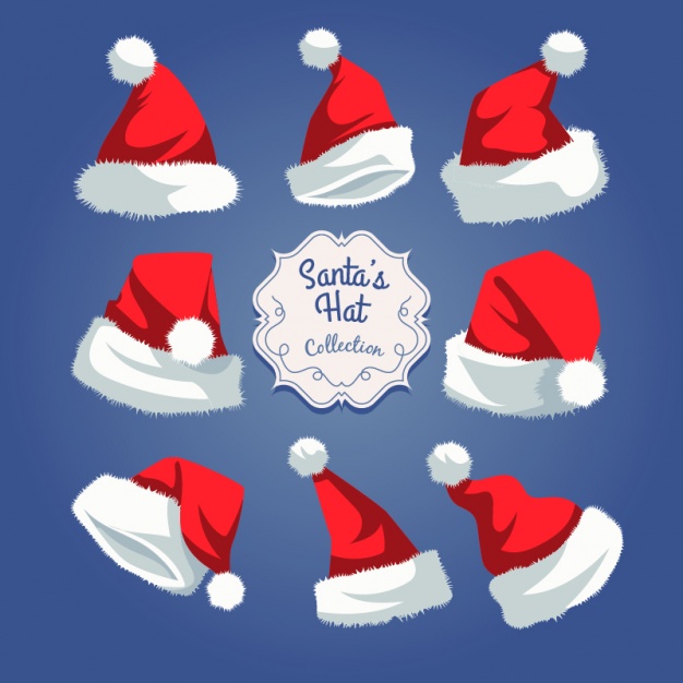 Santa Hat On Picture Group With Items 626x626 Santa Hat On Picture Group With Items
