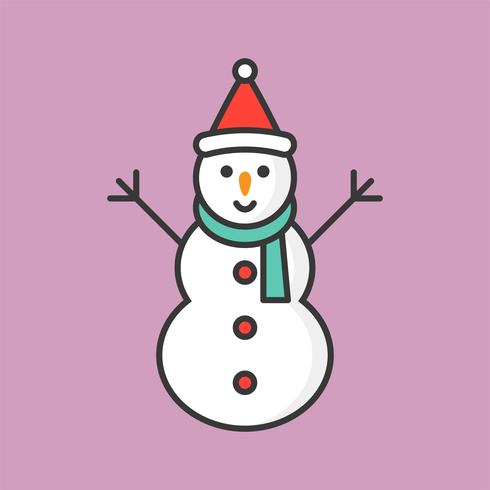 Snowman With Santa Hat, Filled Outline Icon For Christmas Theme 490x490 Snowman With Santa Hat, Filled Outline Icon For Christmas Theme