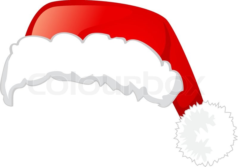 Santa Claus Hat, Isolated On White Stock Vector Colourbox 800x562 Santa Claus Hat, Isolated On White Stock Vector Colourbox