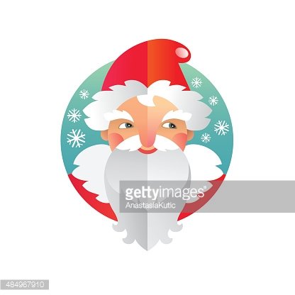 Cute Father Frost, Santa Claus Head Vector Cartoon Illustration 416x416 Cute Father Frost, Santa Claus Head Vector Cartoon Illustration