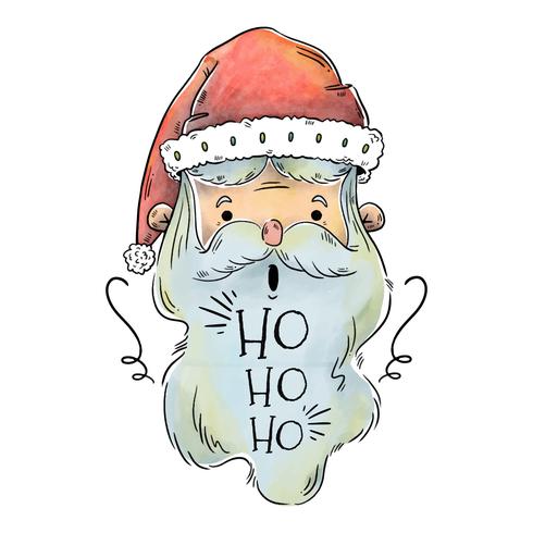 Cute Santa Head With Ho Ho Ho Text For Christmas Vector 490x490 Cute Santa Head With Ho Ho Ho Text For Christmas Vector
