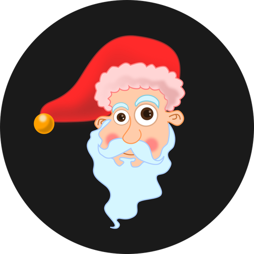Santa's Head Vector Graphics 500x500 Santa's Head Vector Graphics