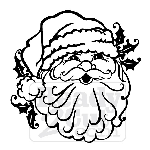 Santa Face Single Color 576x576 Santa Face Single Color