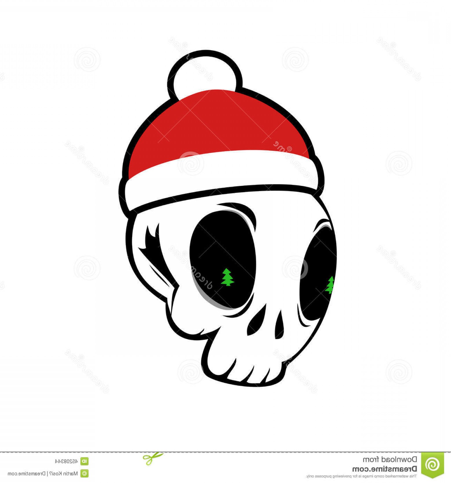 Stock Illustration Cute Skull Vector Santa Hat Christmas Head 1560x1668 Stock Illustration Cute Skull Vector Santa Hat Christmas Head