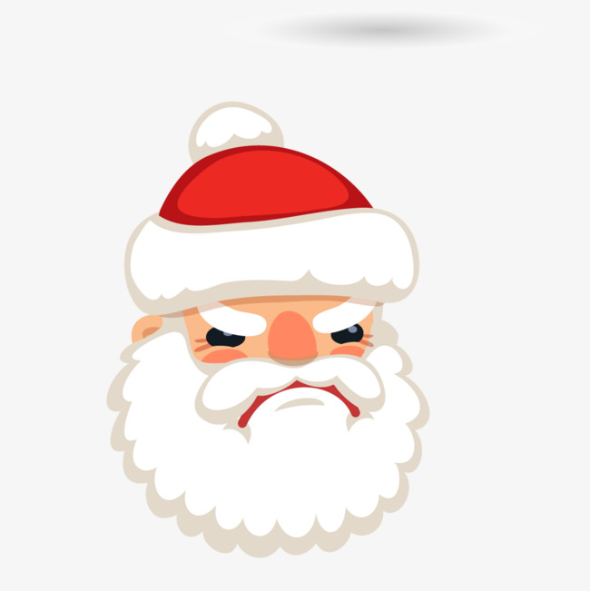 Unhappy Santa Head Vector, Santa Claus H 650x651 Unhappy Santa Head Vector, Santa Claus H