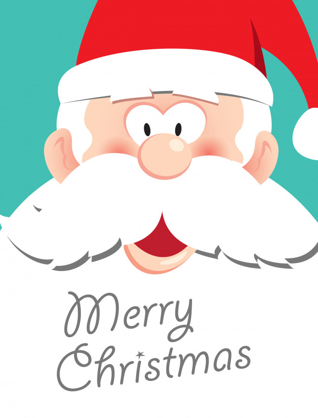 Christmas Greeting Card With Santa Head Vector Premium Download 626x822 Christmas Greeting Card With Santa Head Vector Premium Download