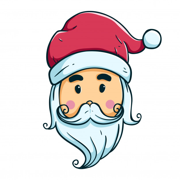 Colored Cute Santa Head With Outline Vector Premium Download 626x626 Colored Cute Santa Head With Outline Vector Premium Download