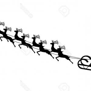 300x300 Photostock Vector Santa Claus Rides In A Sleigh In Harness