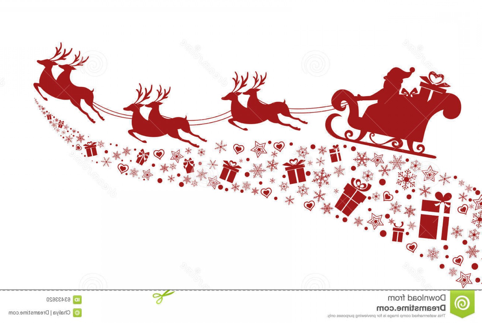 Santa Reindeer Vector at Vectorified.com | Collection of Santa Reindeer ...