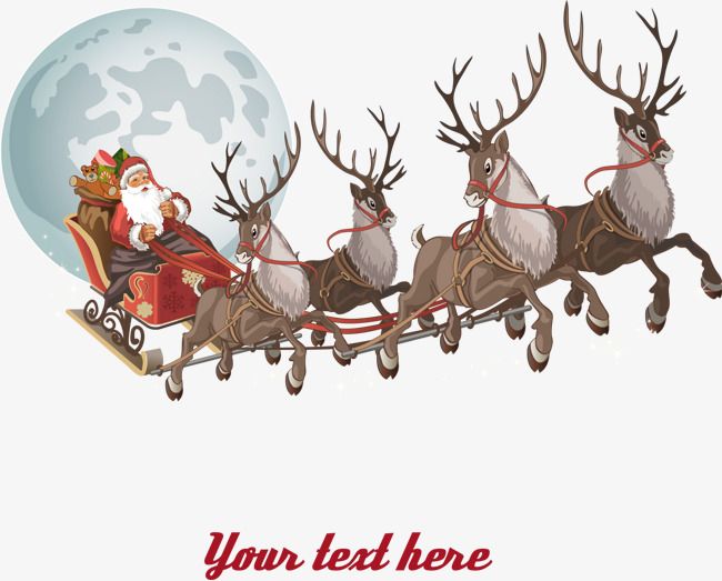 650x523 Transparent Christmas Reindeer And Santa Claus Png Format Image