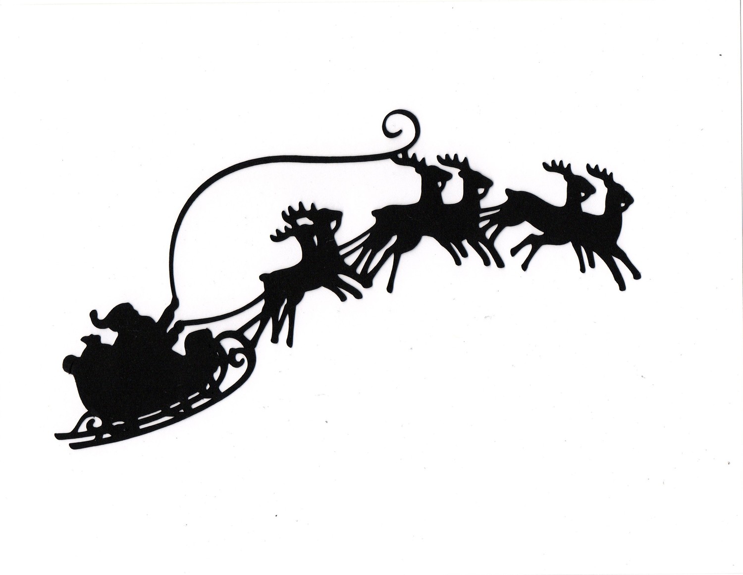 1500x1162 Huge Collection Of 'santa Reindeer Silhouette' Download More Than